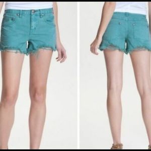 Free People super cute Teal Shorts, sz 25